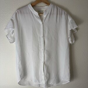 Anthropologie Cloth & Stone Calder White Buttondown Shirt